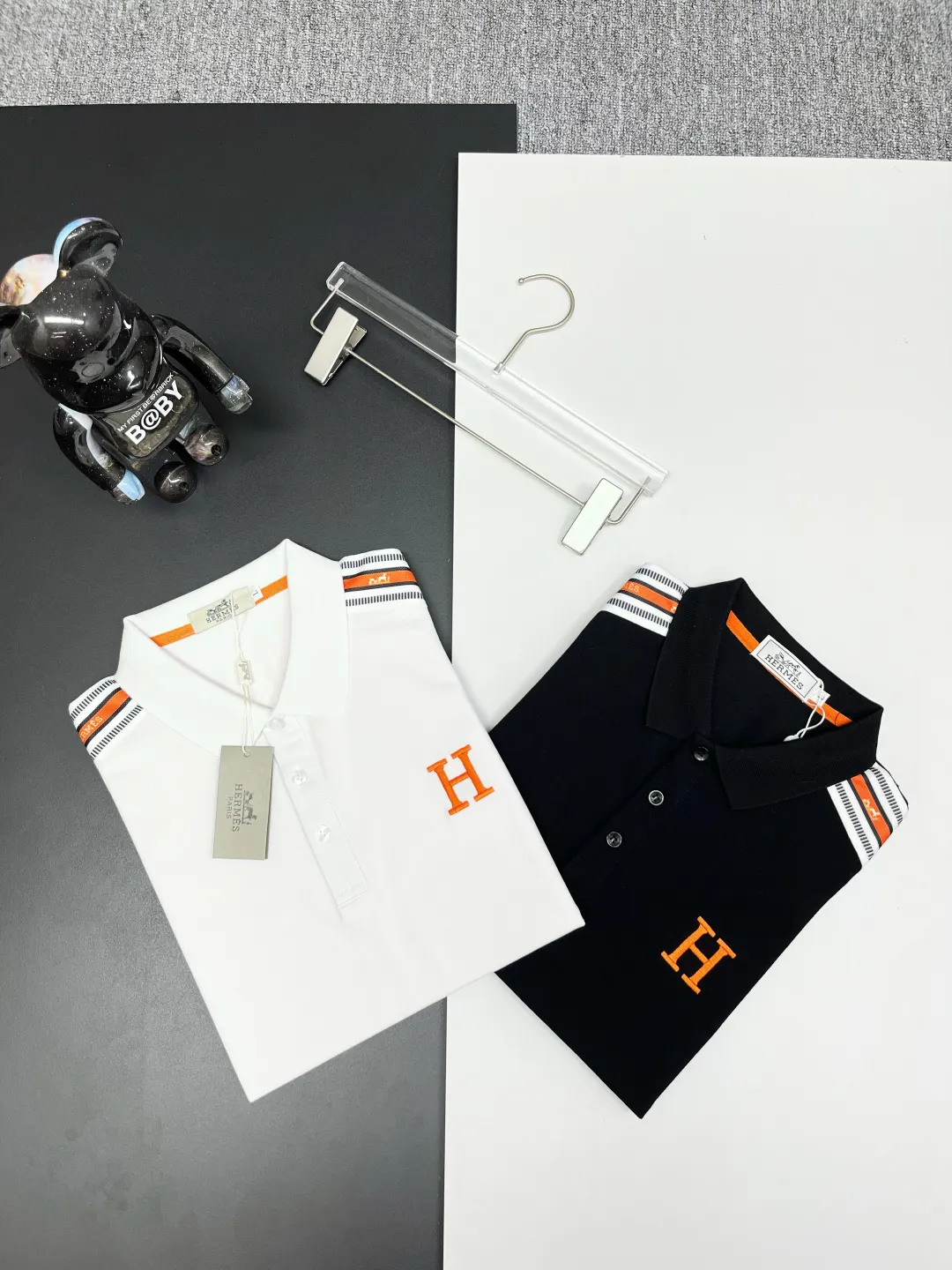 HERMES New Arrival Polo Same Style 210 ， Factory New Arrival Versatile : Black White Size：M-XXXL